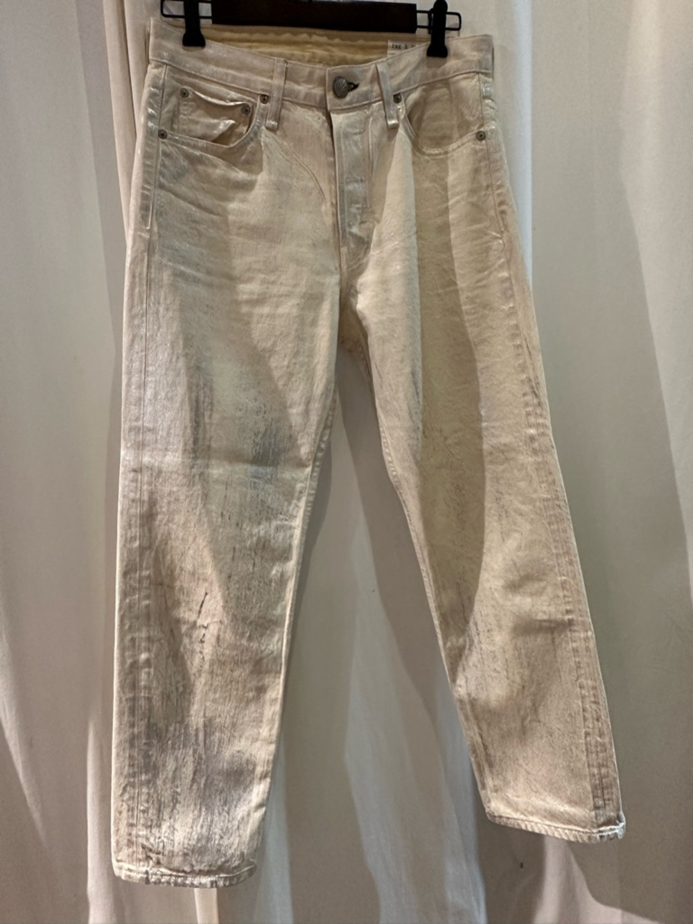 rag & bone Off-White Straight-Leg Jeans